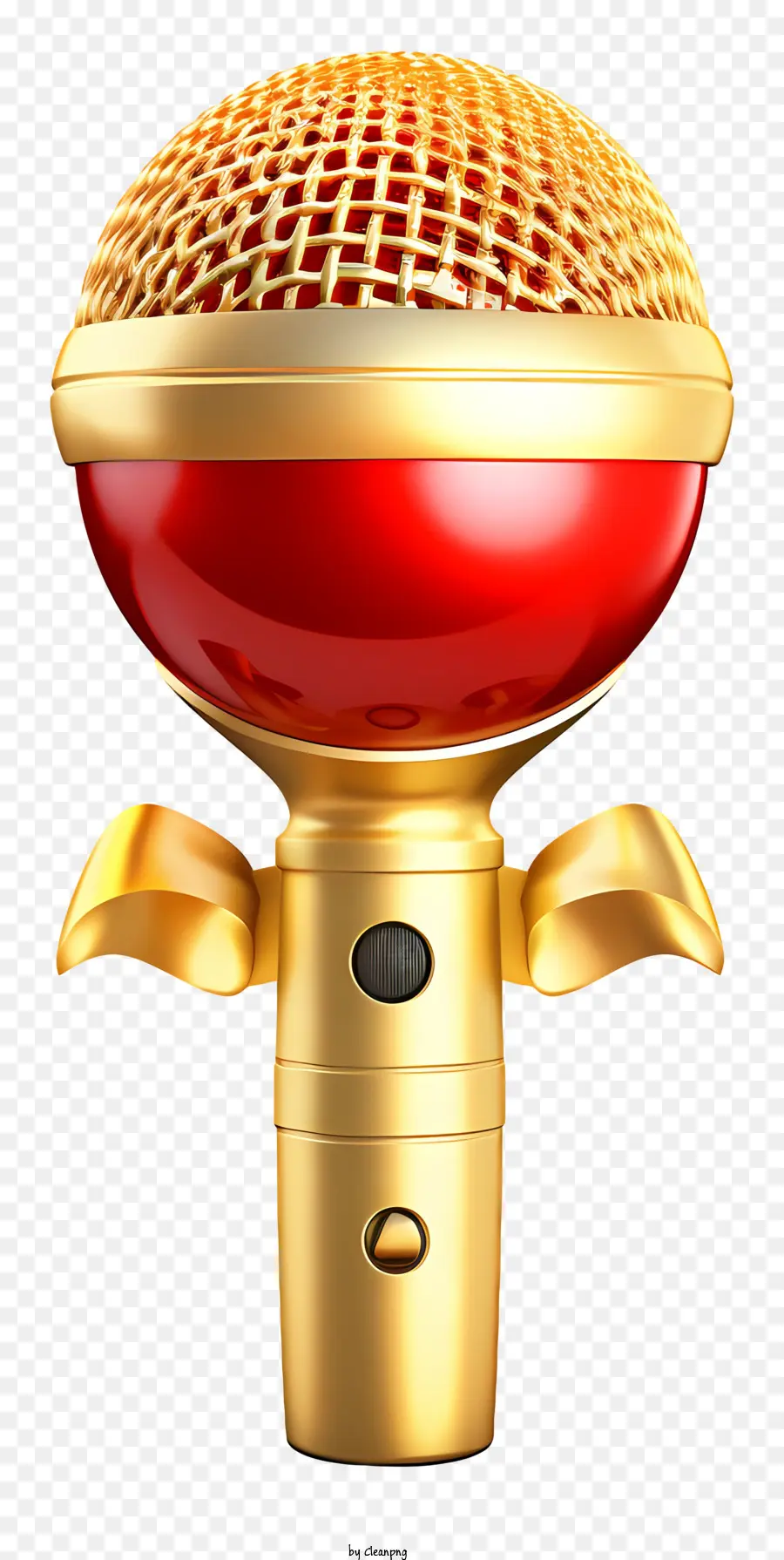 Ouro Microfone，Microfone De Anel Vermelho PNG