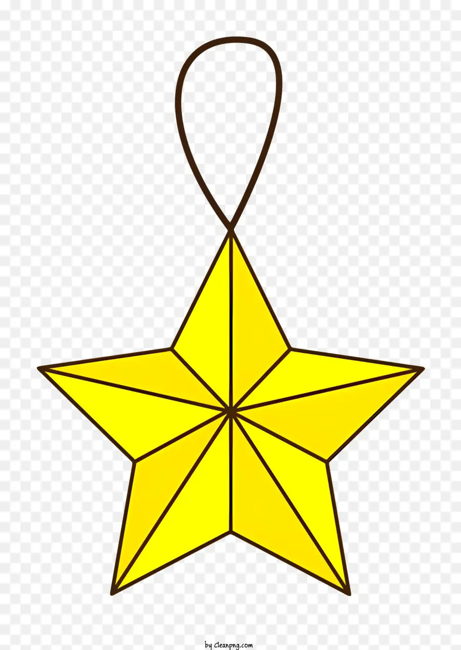 Estrela Amarela，Estrela Pendurada PNG