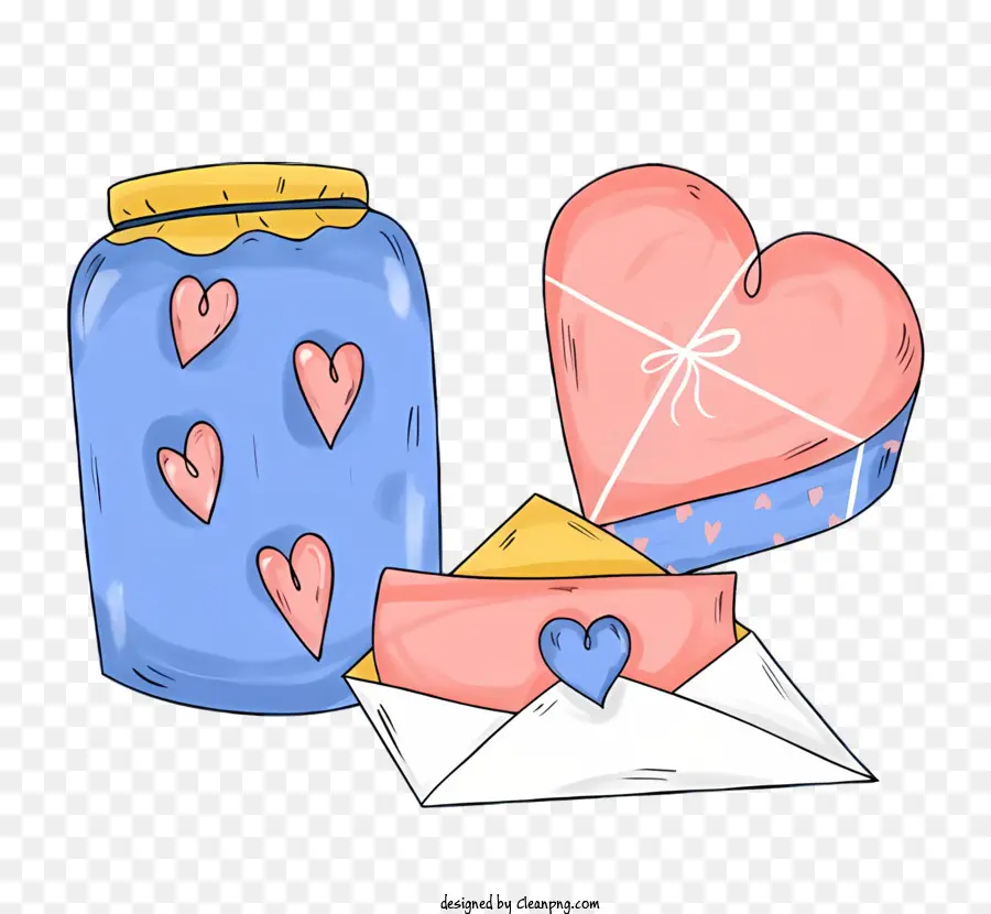 Mensagem De Amor，Cartas De Amor E Jarro PNG