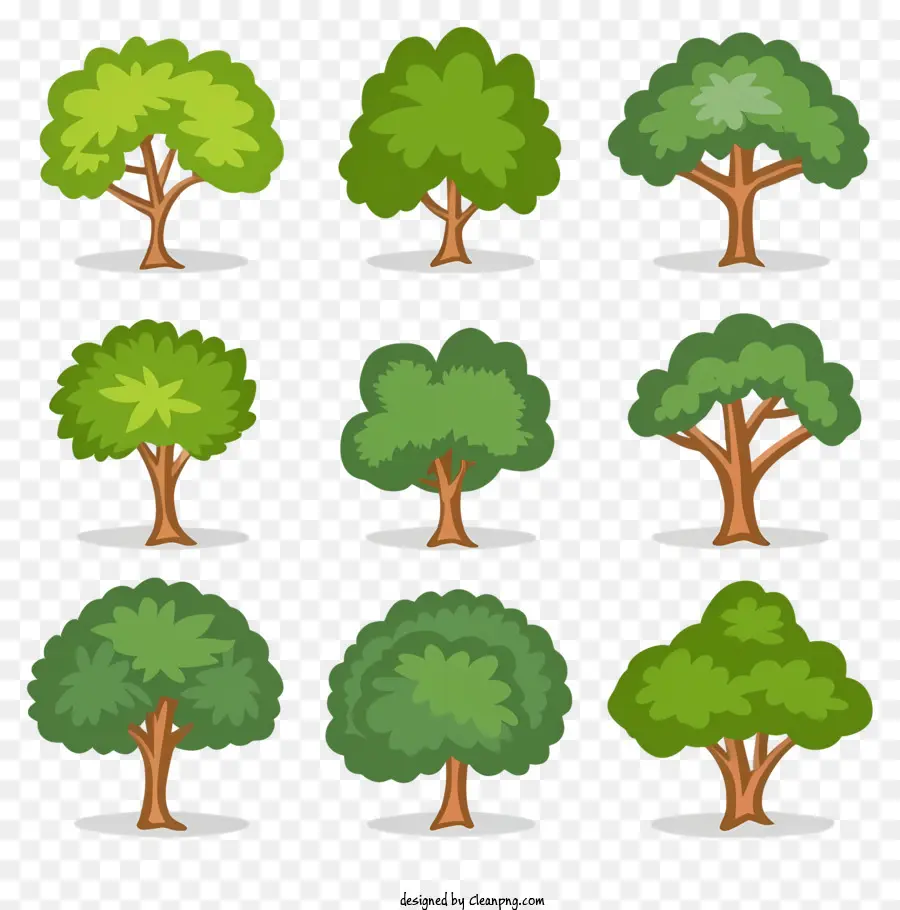 Cartoon，árvores PNG