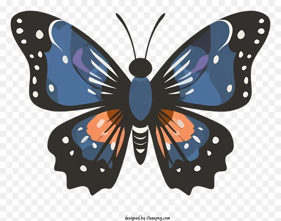 Cartoon，Borboleta Azul PNG