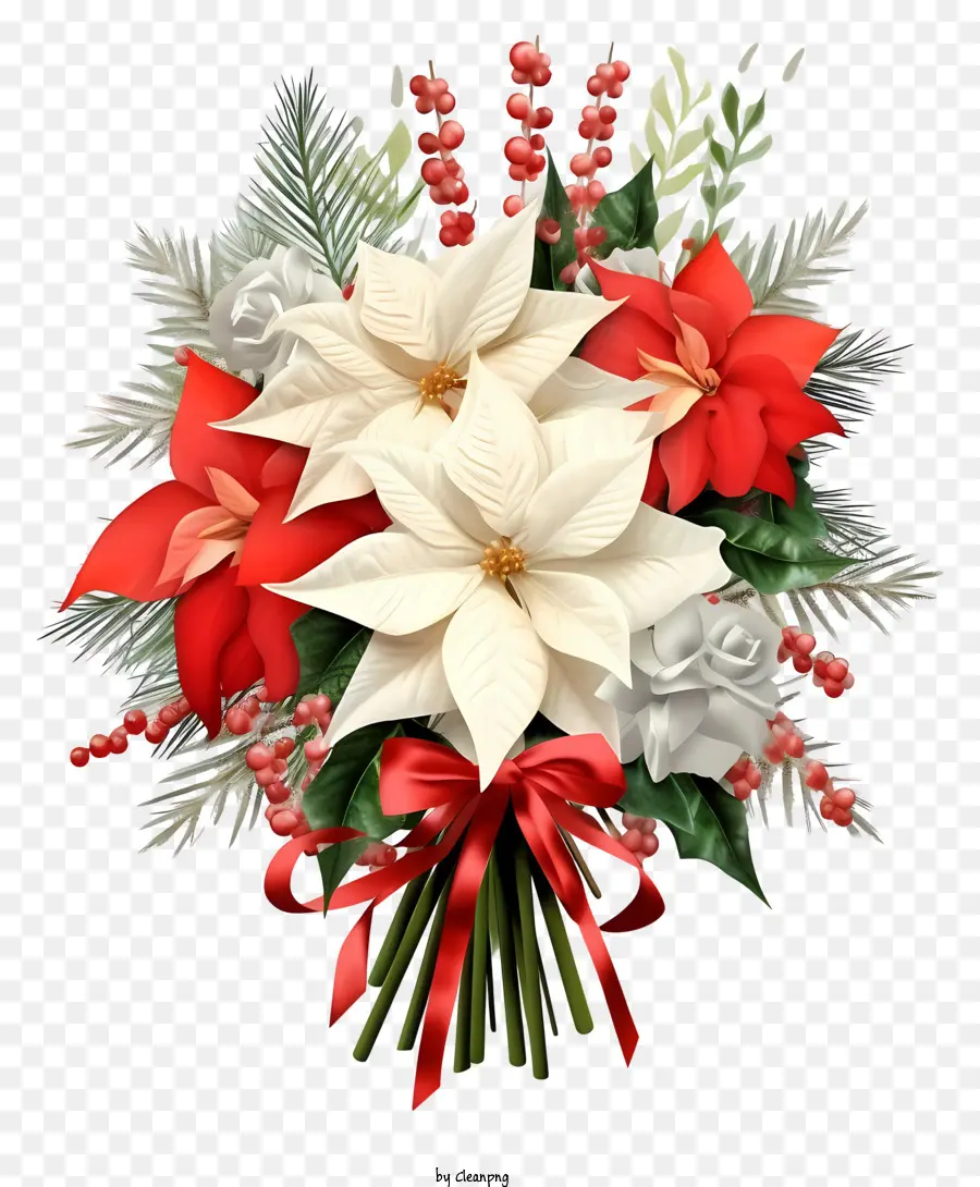Buquê De Natal Em 3d Realista，Bouquet Of Flowers PNG