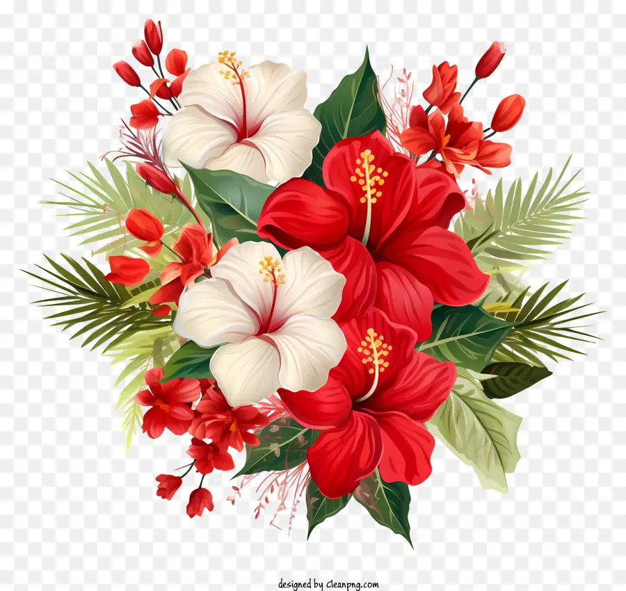 Elementos De Natal，Flores De Hibisco PNG
