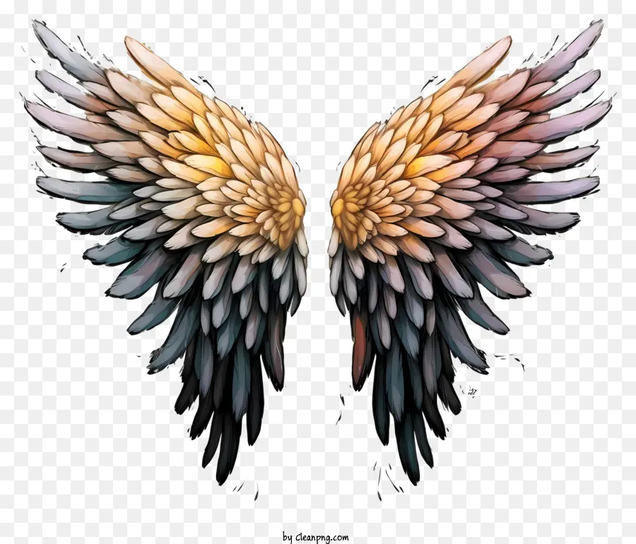 Cartoon Angel Wings，Oeste PNG
