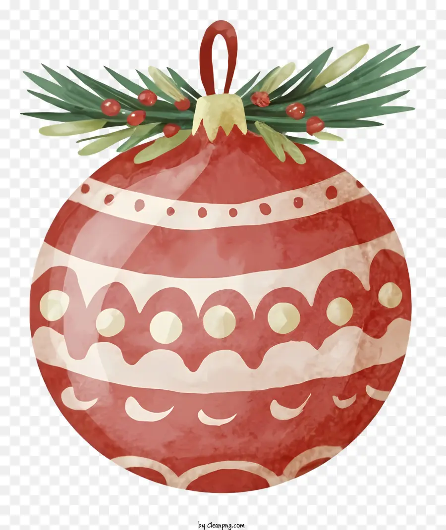 Cartoon，Ornamento De Natal Vermelho PNG