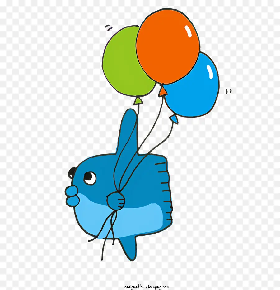 Cartoon，Peixe Azul PNG