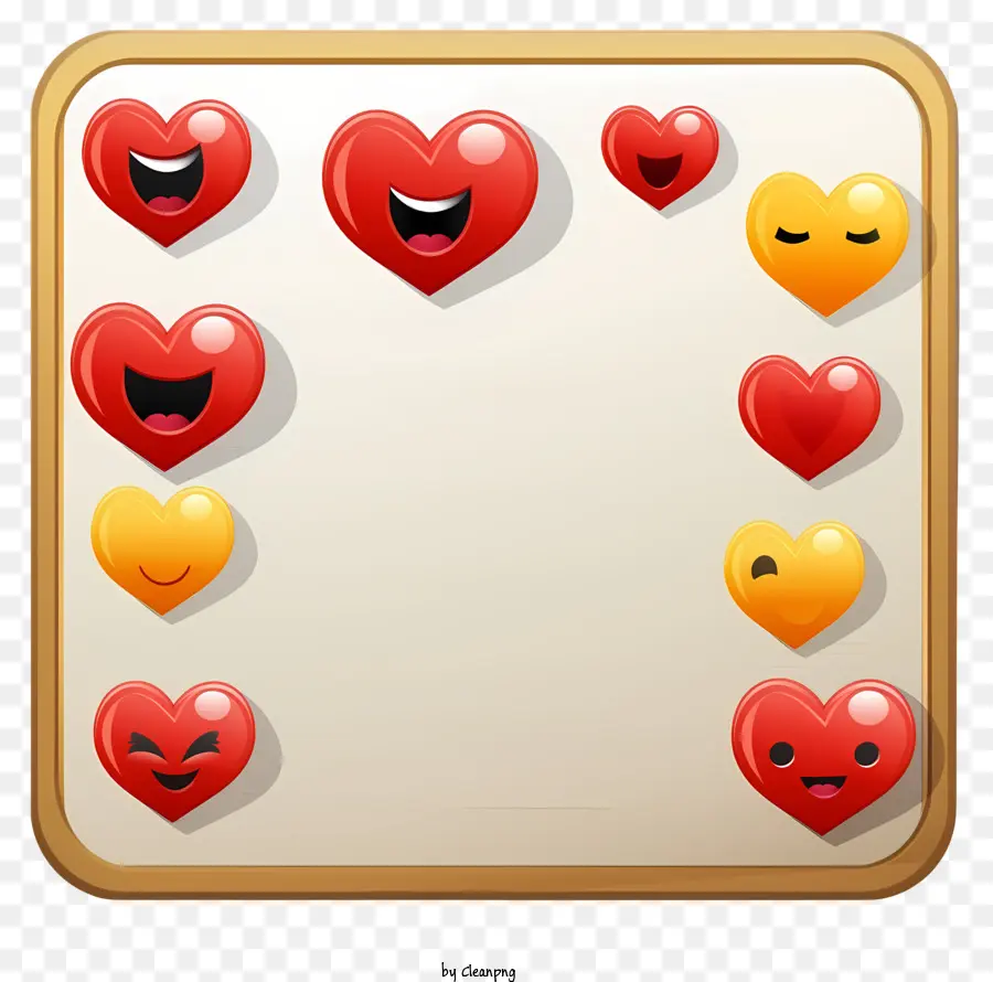Emoji Do Quadro De Mensagens Dos Namorados，Corações PNG