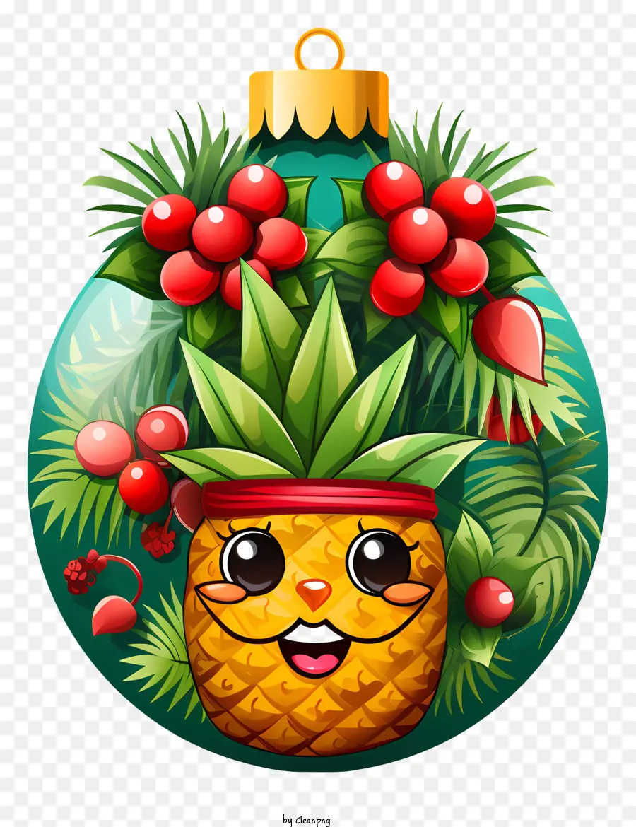 Elementos De Natal，Ornamento De Abacaxi PNG
