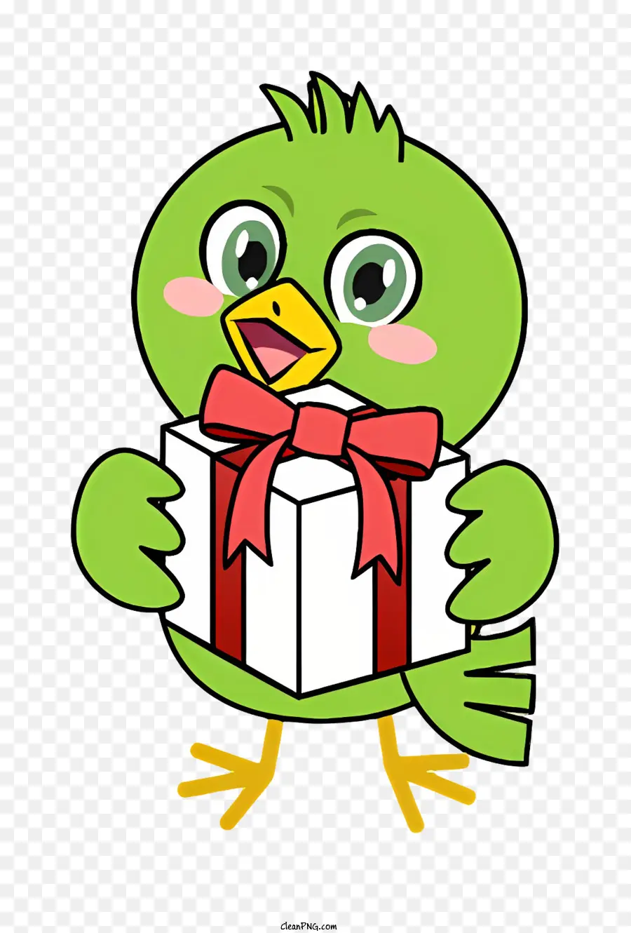 Cartoon，1 Pássaro Verde PNG
