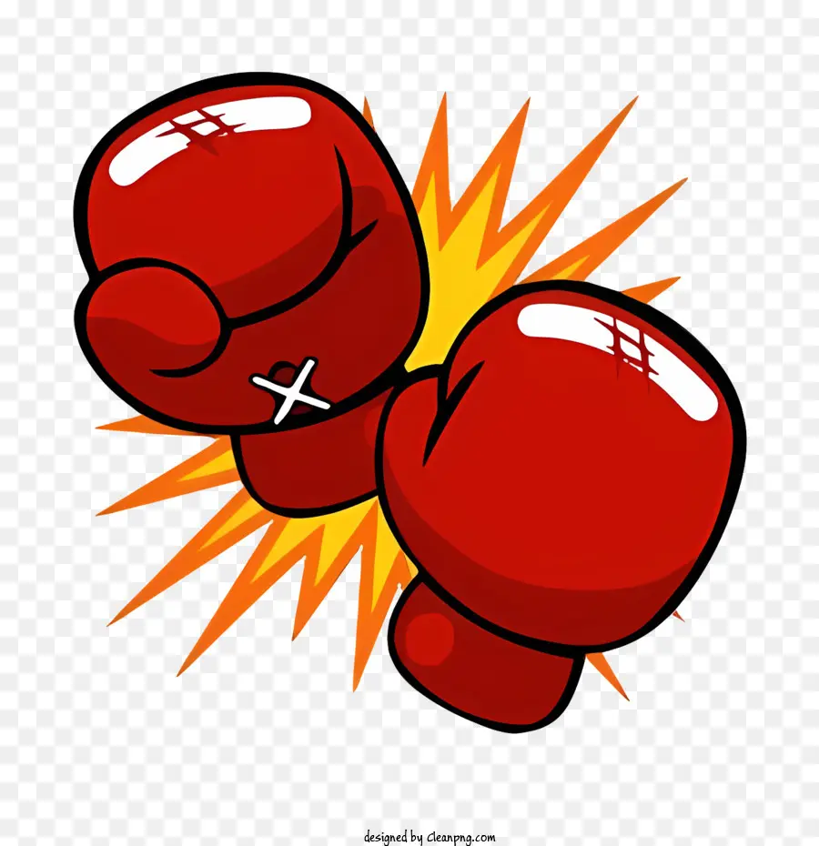 Luvas De Boxe Desenho Animado，Vermelho Luvas De Boxe PNG