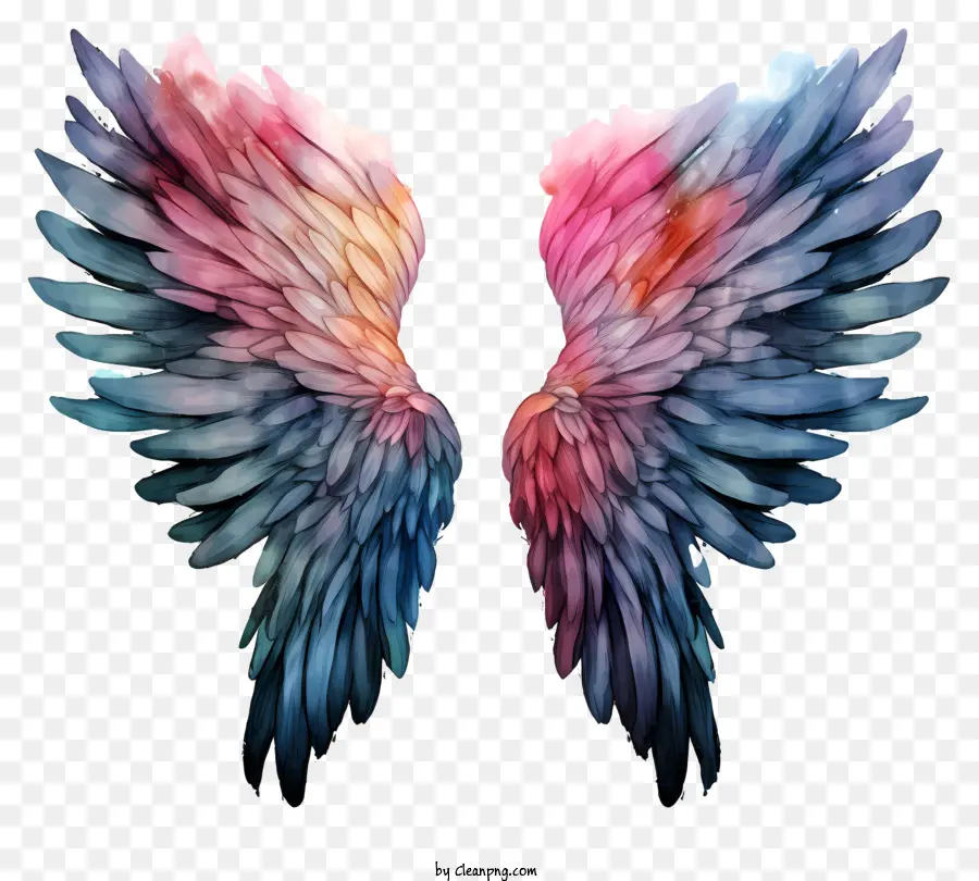 Asas De Anjo Em Aquarela，Asas De Anjo PNG