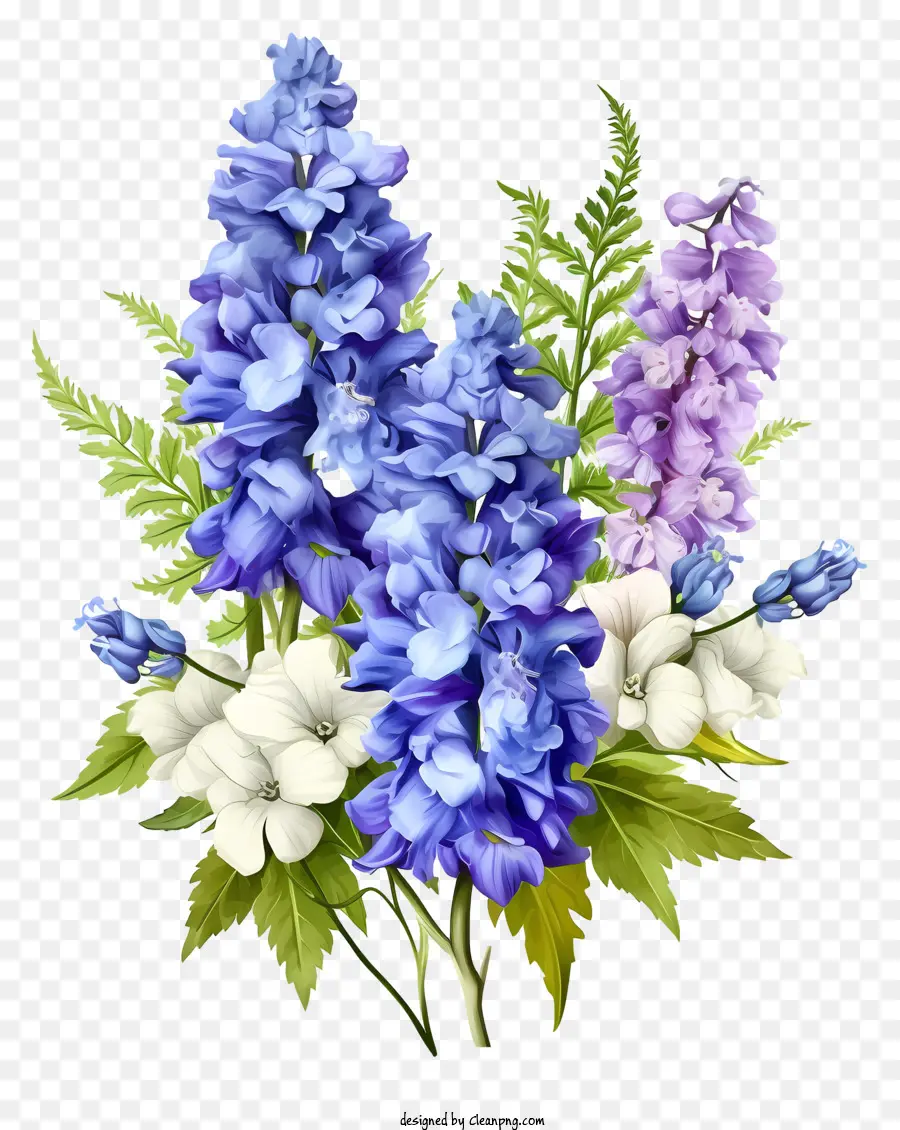 Delphinium Flower Arranjo，O Bluebells PNG