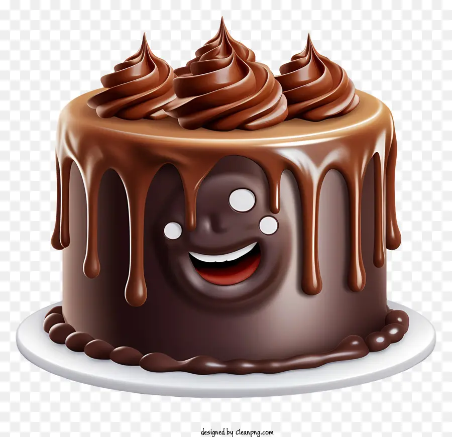 Dia De Qualquer Coisa Com Cobertura De Chocolate，Bolo De Chocolate PNG