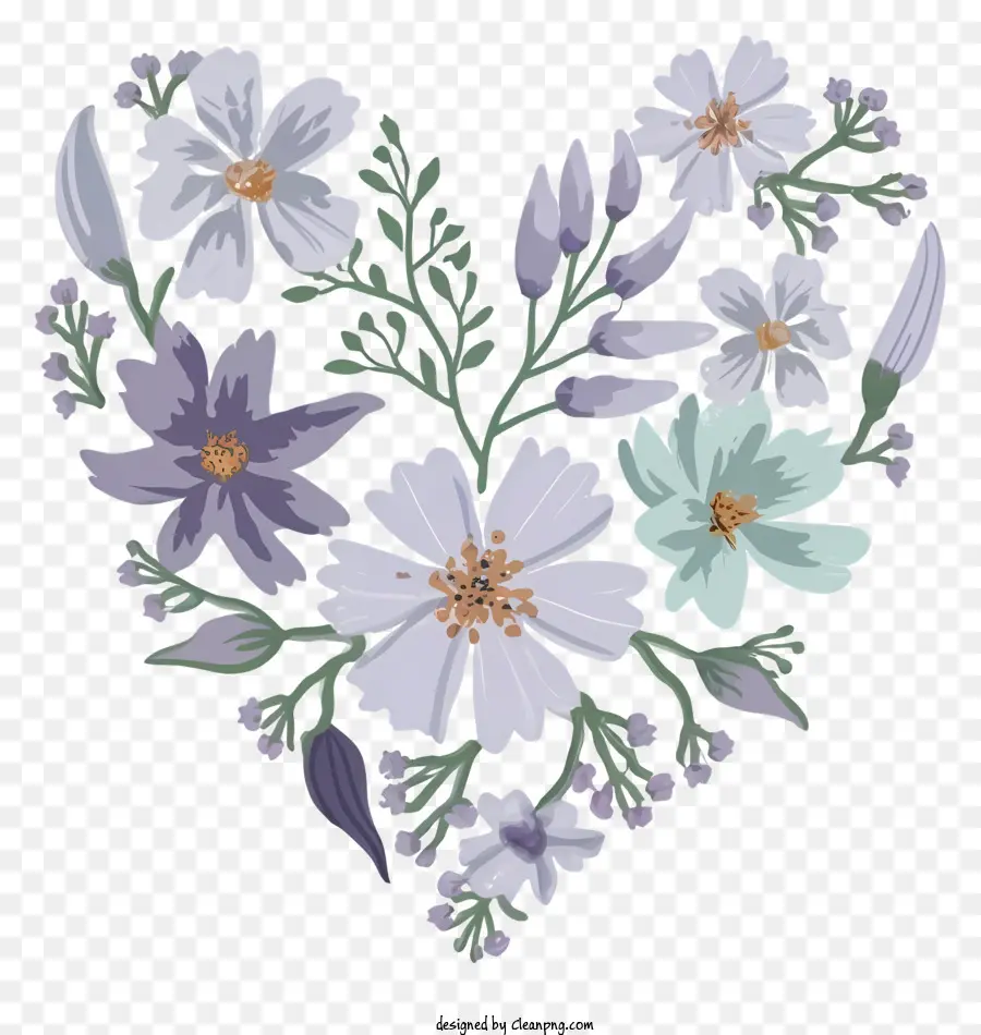 Cartoon，Heartshaped Coroa De Flores PNG