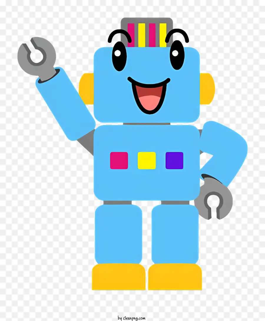 Cartoon，Robô Azul PNG