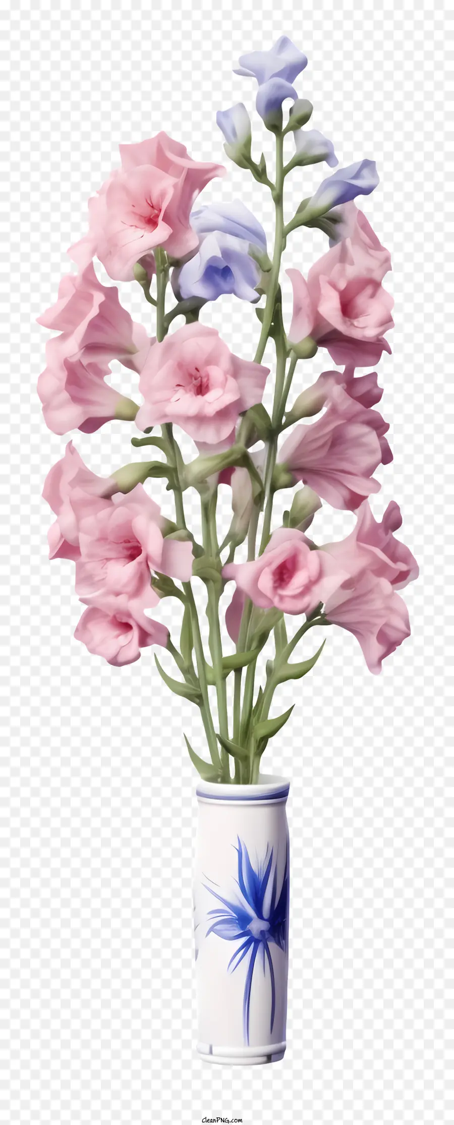 Flor Delicada De Delphinium Em Vaso，Vaso PNG