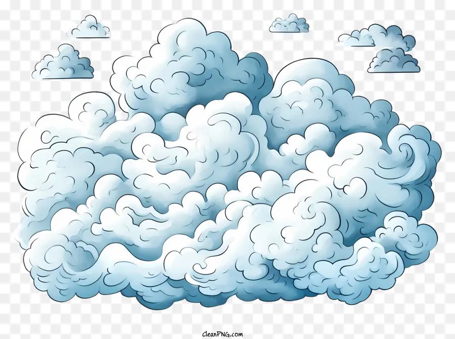 Nuvem Doodle，Cloudy Sky PNG