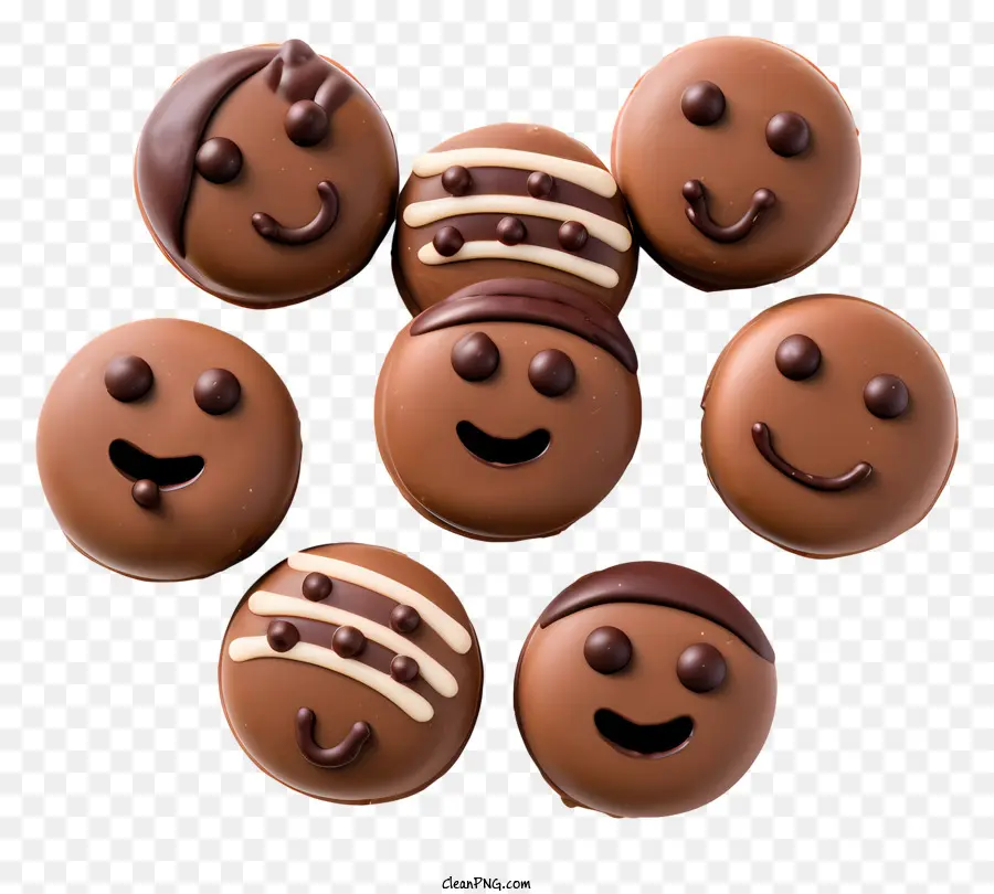 Chocolate Coberto Qualquer Dia Do Dia，Smileys De Chocolate PNG
