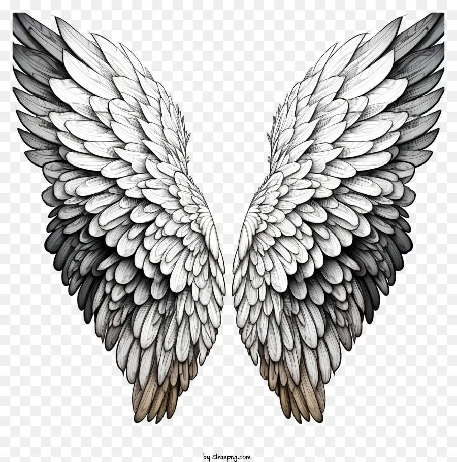 Doodle Angel Wings，Kleinert Asa PNG