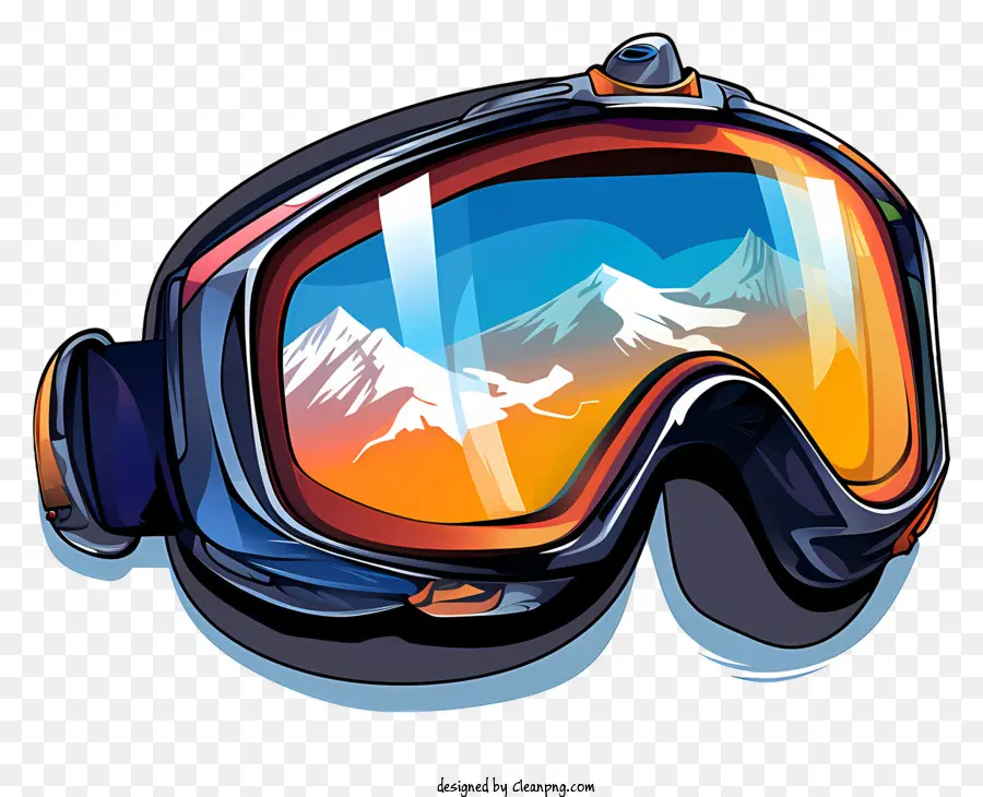 óculos De Esqui，Hunções De Esqui Na Montanha PNG
