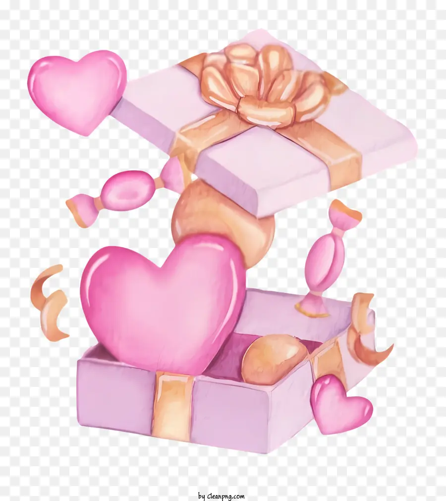Valentine，Heartshaped Caixa PNG