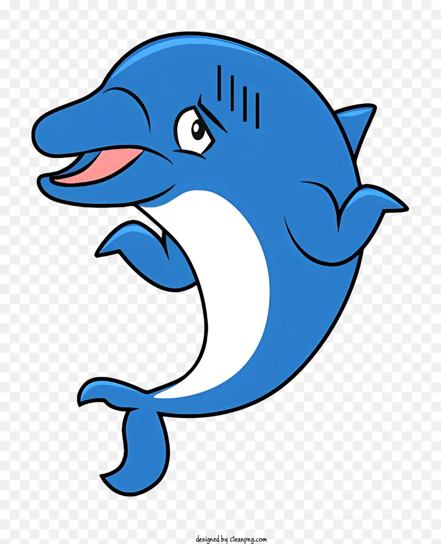 Cartoon，Golfinho Azul PNG