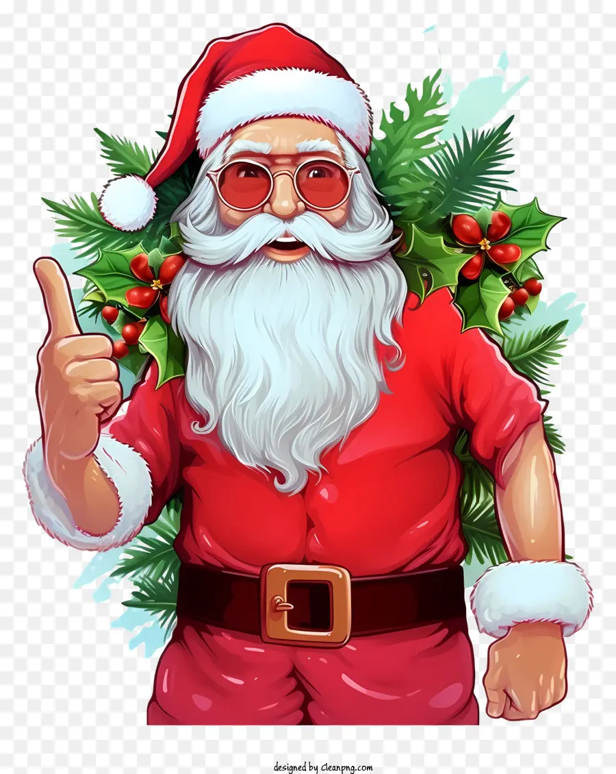 Papai Noel Tropical De Estilo Retrô Da Moda，Papai Noel PNG