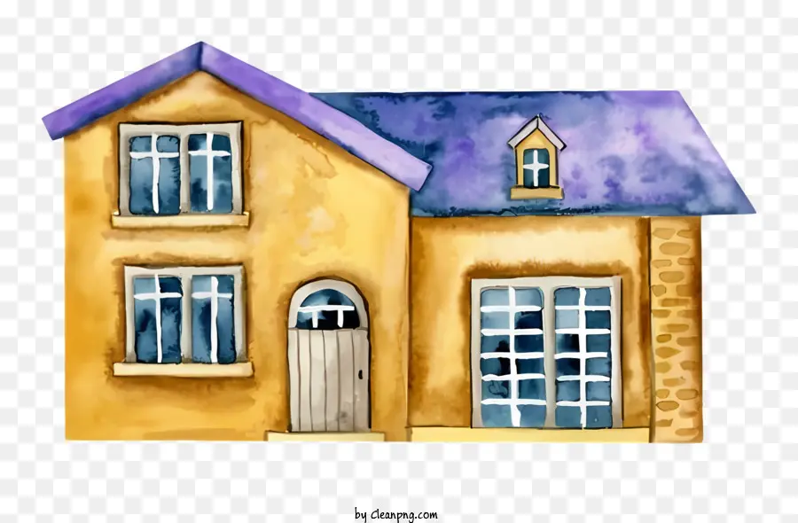 House，Exterior Amarelo PNG