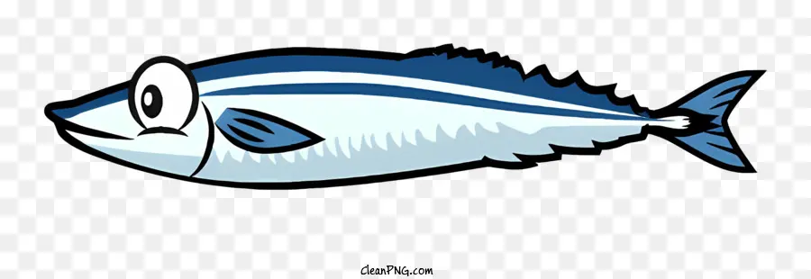 Desenho Animado，Peixe Azul PNG