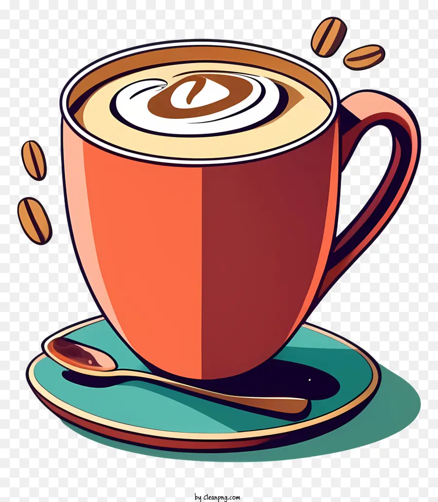 Cartoon，Cupuccino Cup PNG