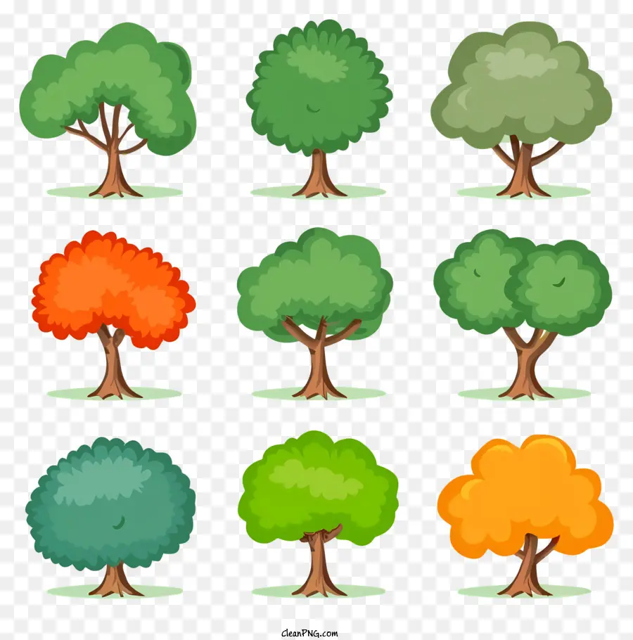 Cartoon，árvores PNG