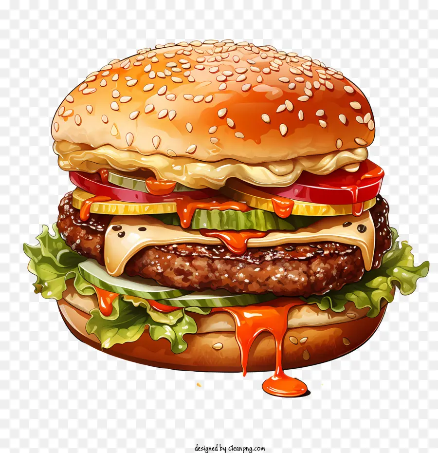 American Burger，Burger PNG