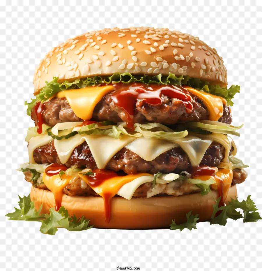 American Burger，Hamburger PNG