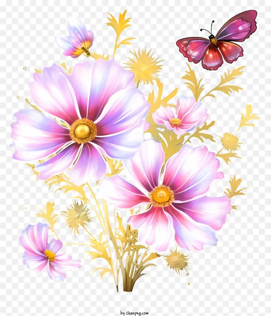 Pinturas Decorativas，Cosmos Flor PNG