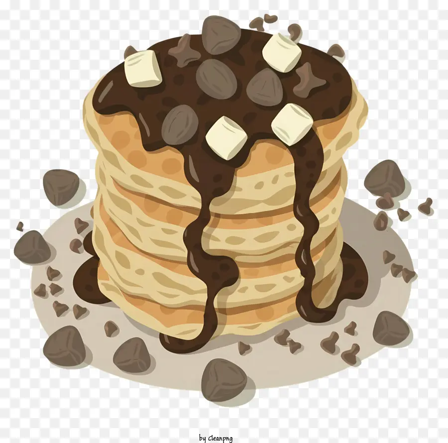 Desenho Animado，Panquecas De Chocolate PNG