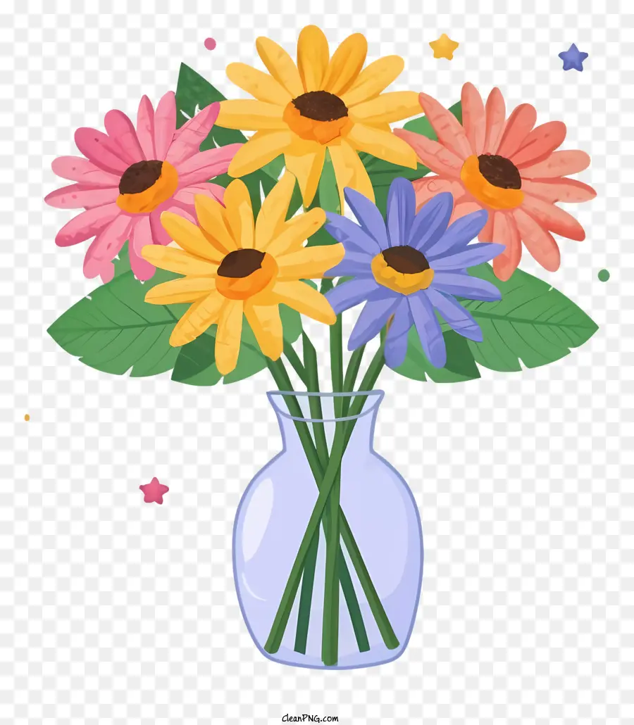 Cartoon，Vaso De Flores PNG