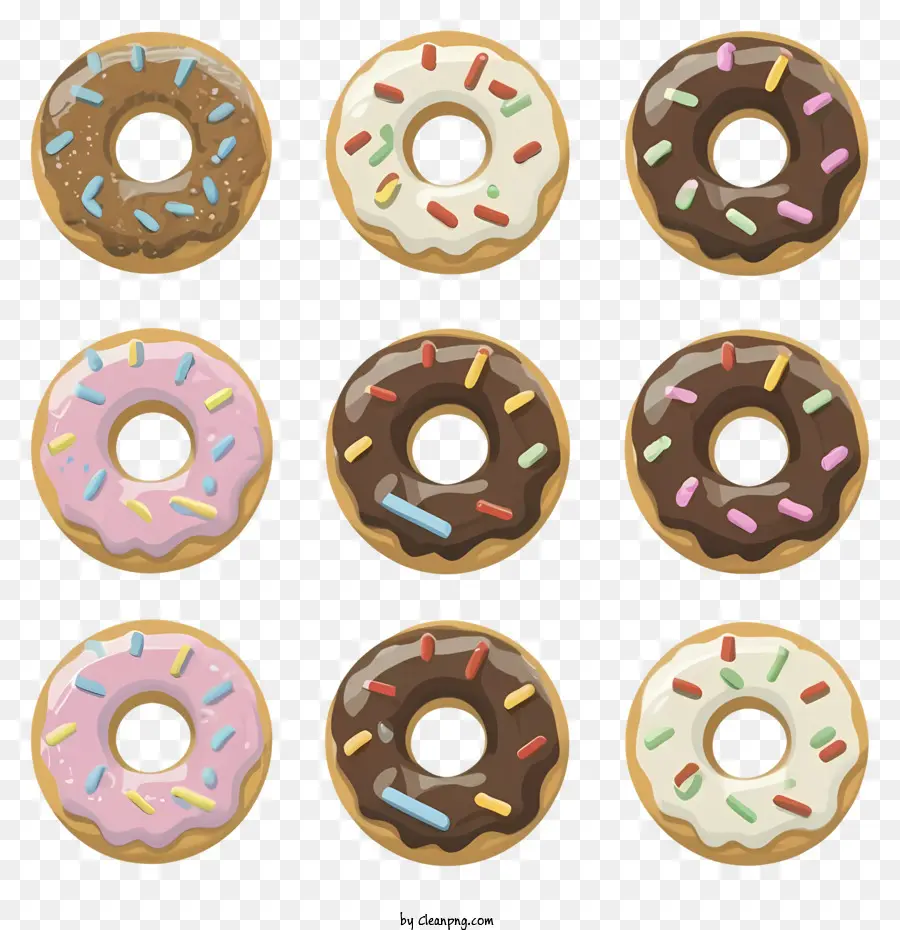 Cartoon，Doughnuts PNG