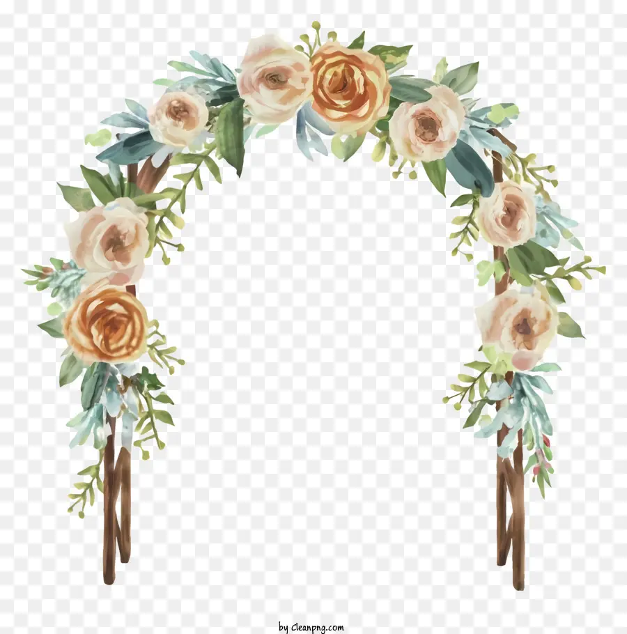 Cartoon，Arco Floral PNG