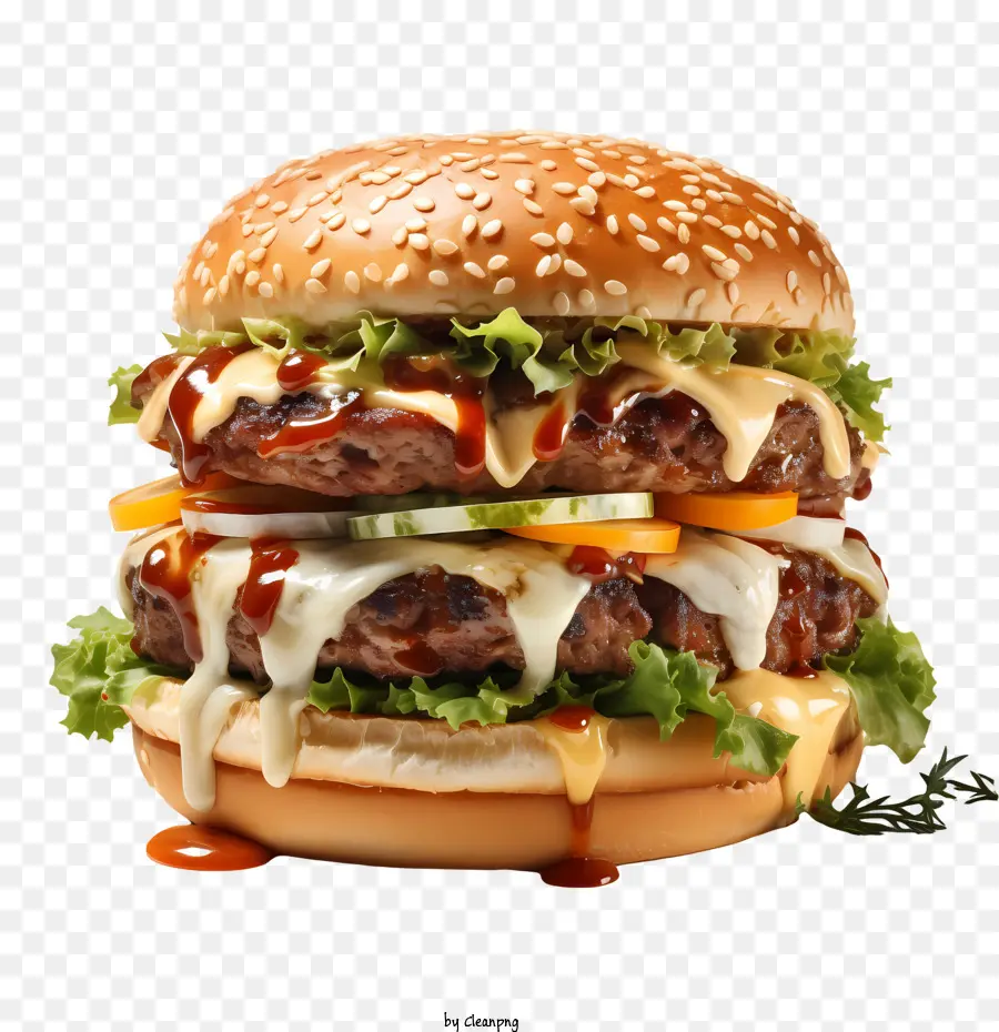 American Burger，Hamburger Gigante PNG