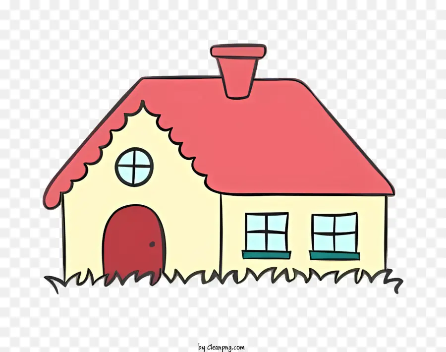 House，Casa De Tijolos Vermelhos Pequenos PNG