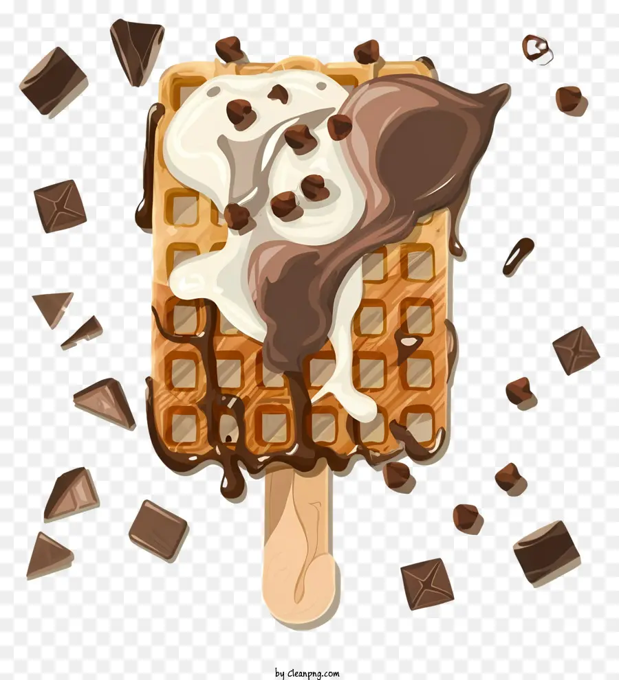 Desenho Animado，Waffle PNG