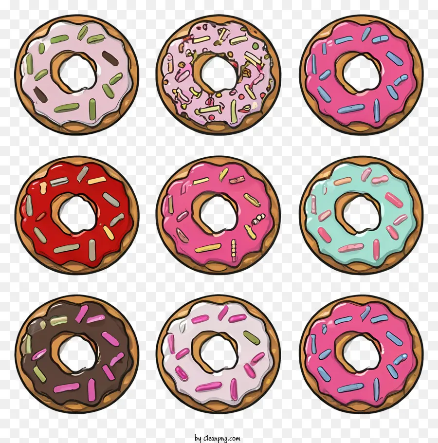 Desenho Animado，Rosquinhas PNG