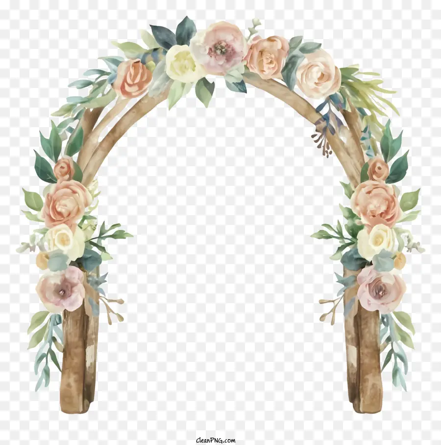 Desenho Animado，Arco Floral PNG