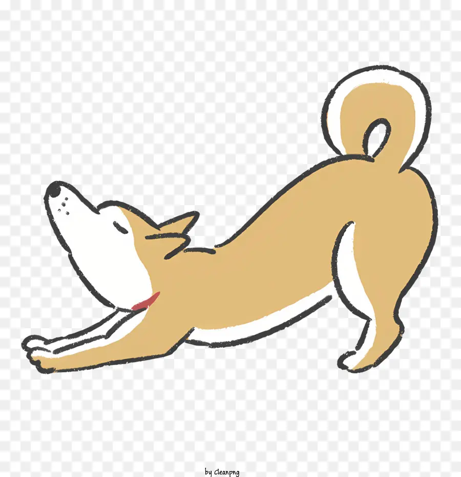 Desenho Animado，Cachorro Esticando PNG