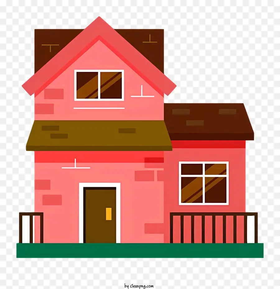 House，Tijolo Rosa Em Casa PNG