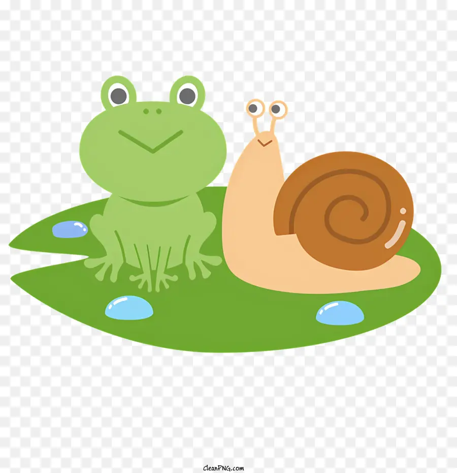 Desenho Animado，Sapo E Caracol PNG