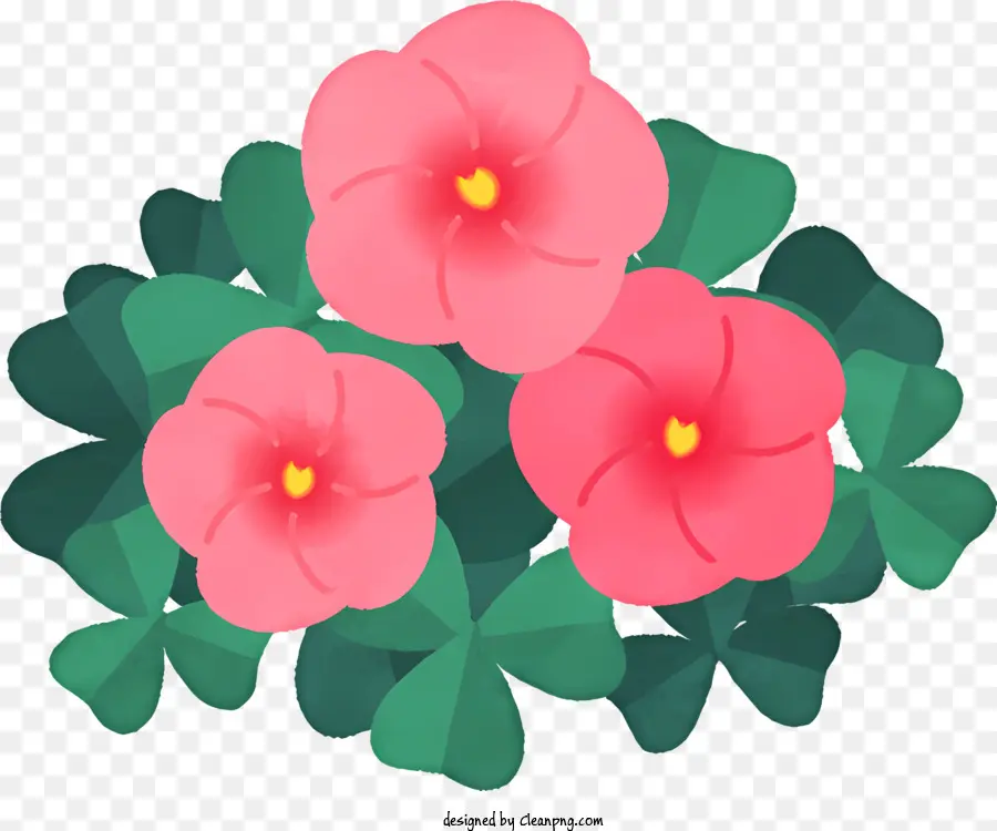 Cartoon，Flores Cor De Rosa PNG