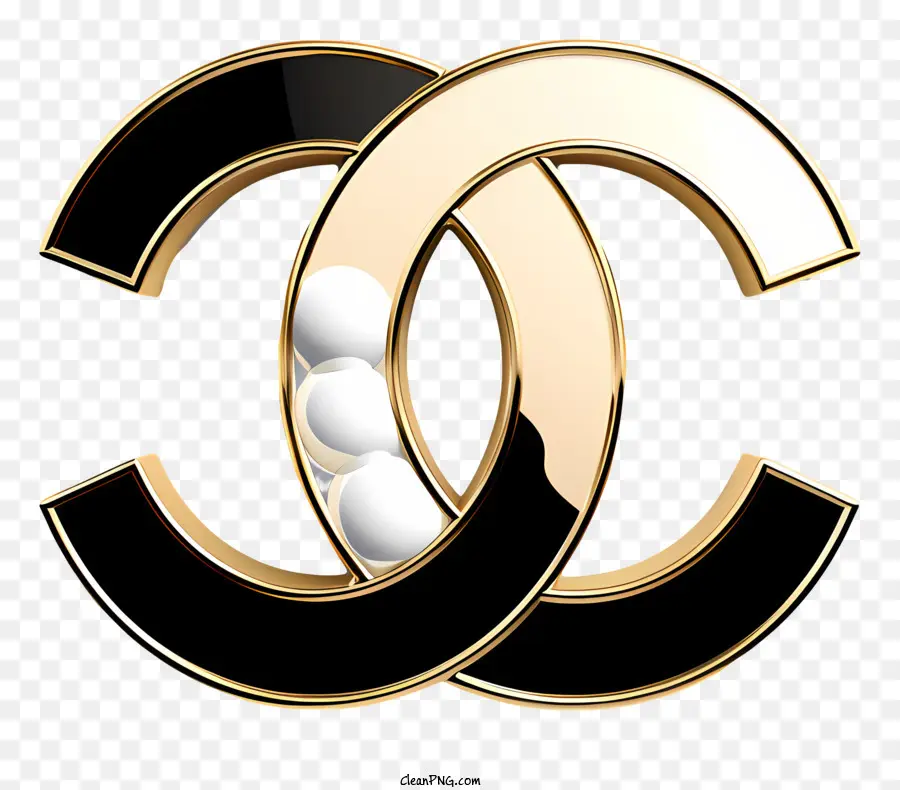 Logotipo Da Chanel，Logotipo Preto E Dourado PNG