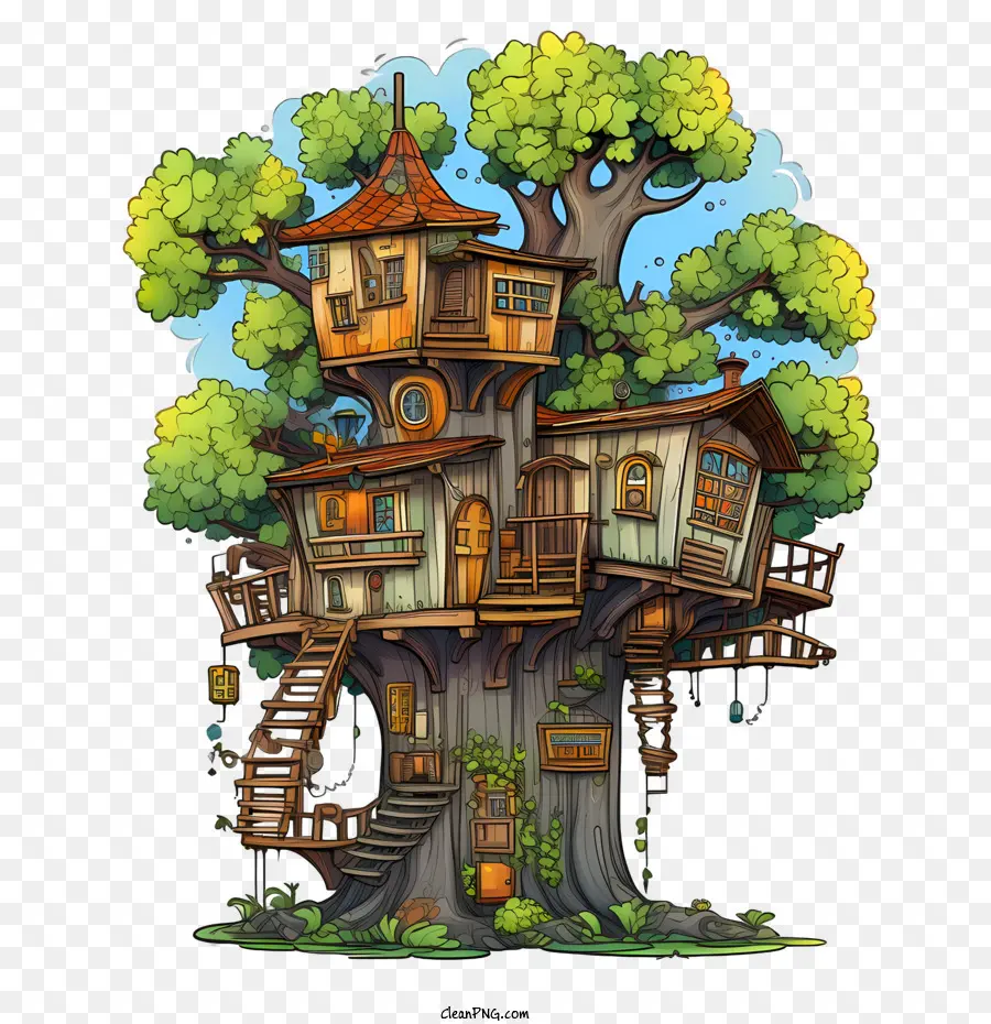 Casa Na árvore，Cartoon PNG