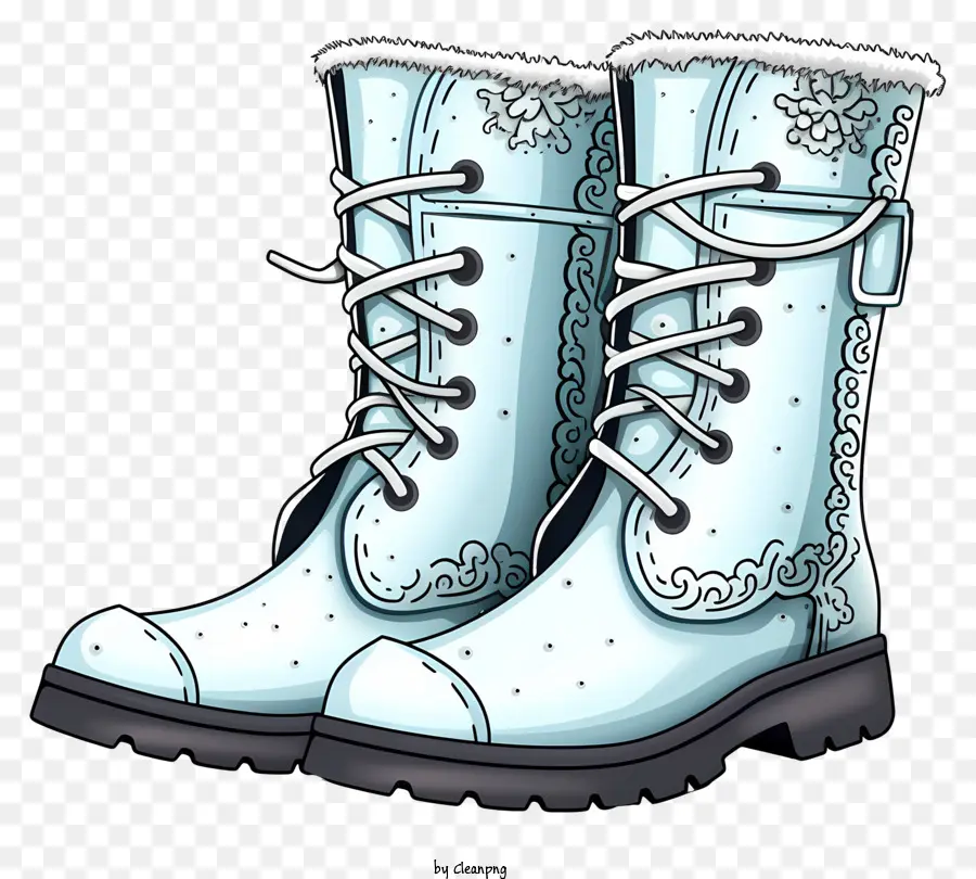 Botas De Inverno Doodle，Botas De Neve PNG